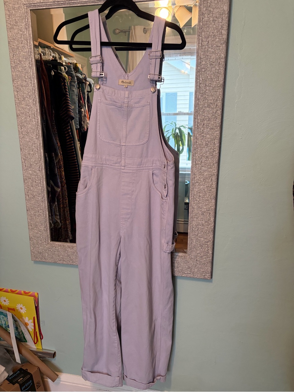 Madewell Lilac Denim Overalls Jumpsuit